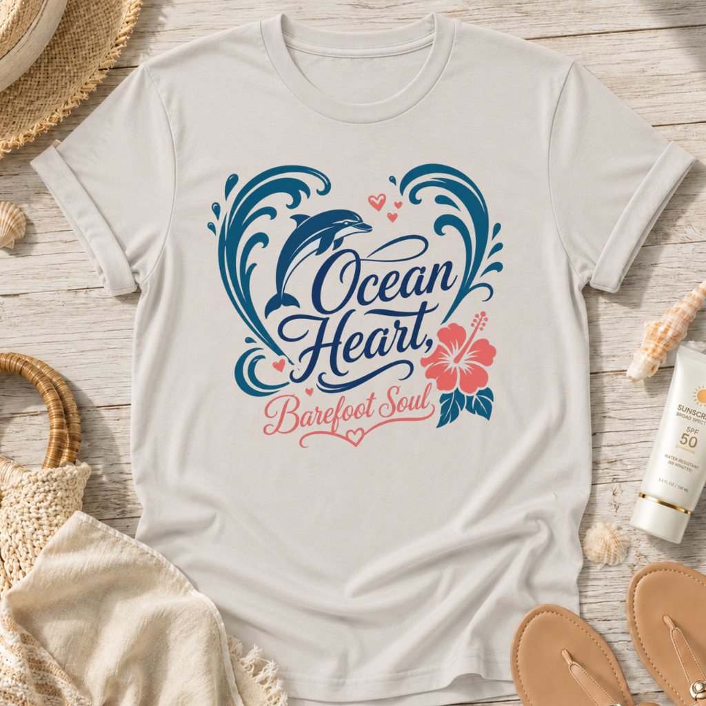 Ocean Heart Barefoot Soul T-Shirt