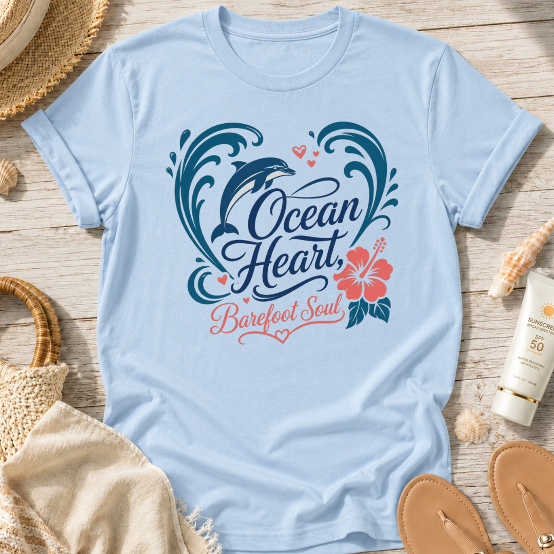 Ocean Heart Barefoot Soul T-Shirt