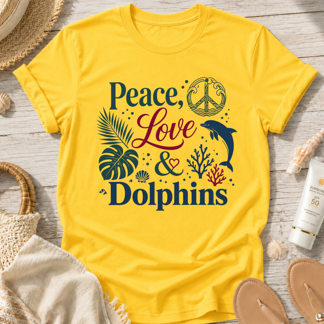 Peace, Love & Dolphins T-Shirt