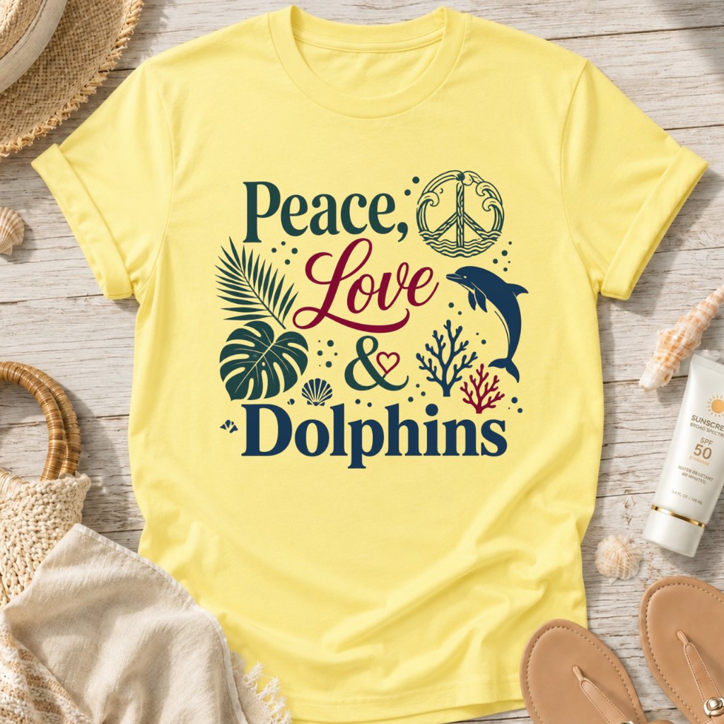 Peace, Love & Dolphins T-Shirt