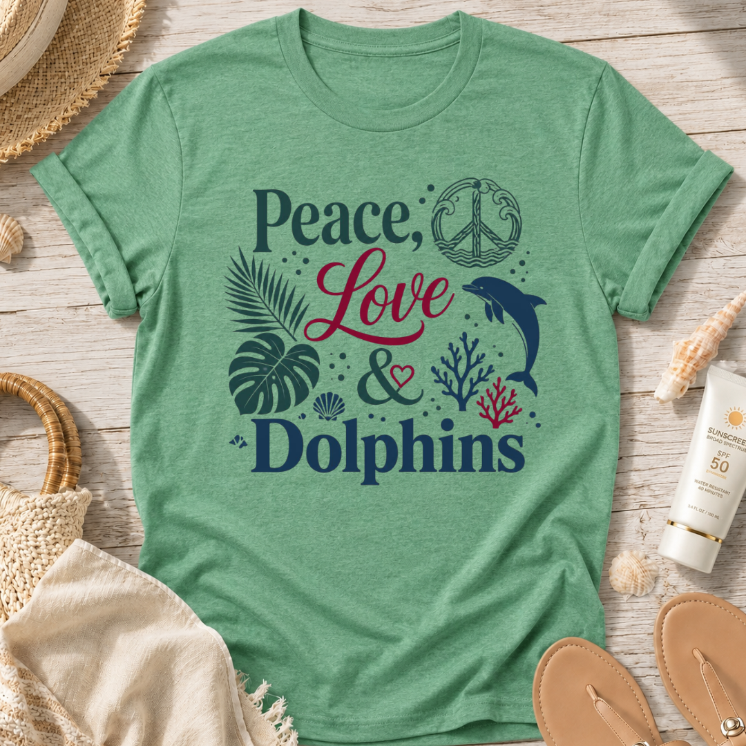 Peace, Love & Dolphins T-Shirt