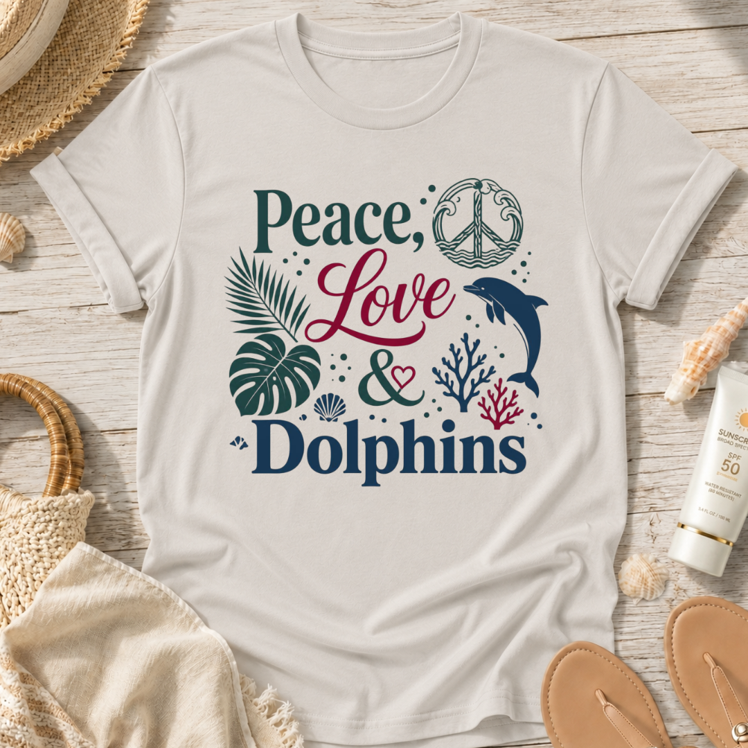 Peace, Love & Dolphins T-Shirt
