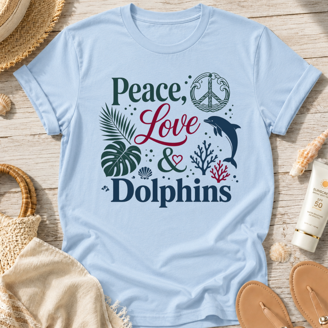 Peace, Love & Dolphins T-Shirt