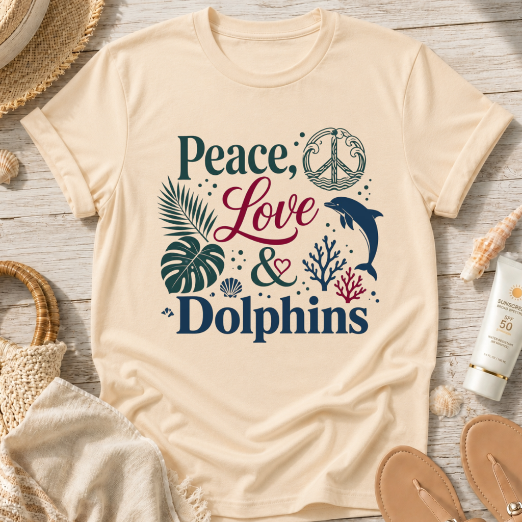 Peace, Love & Dolphins T-Shirt
