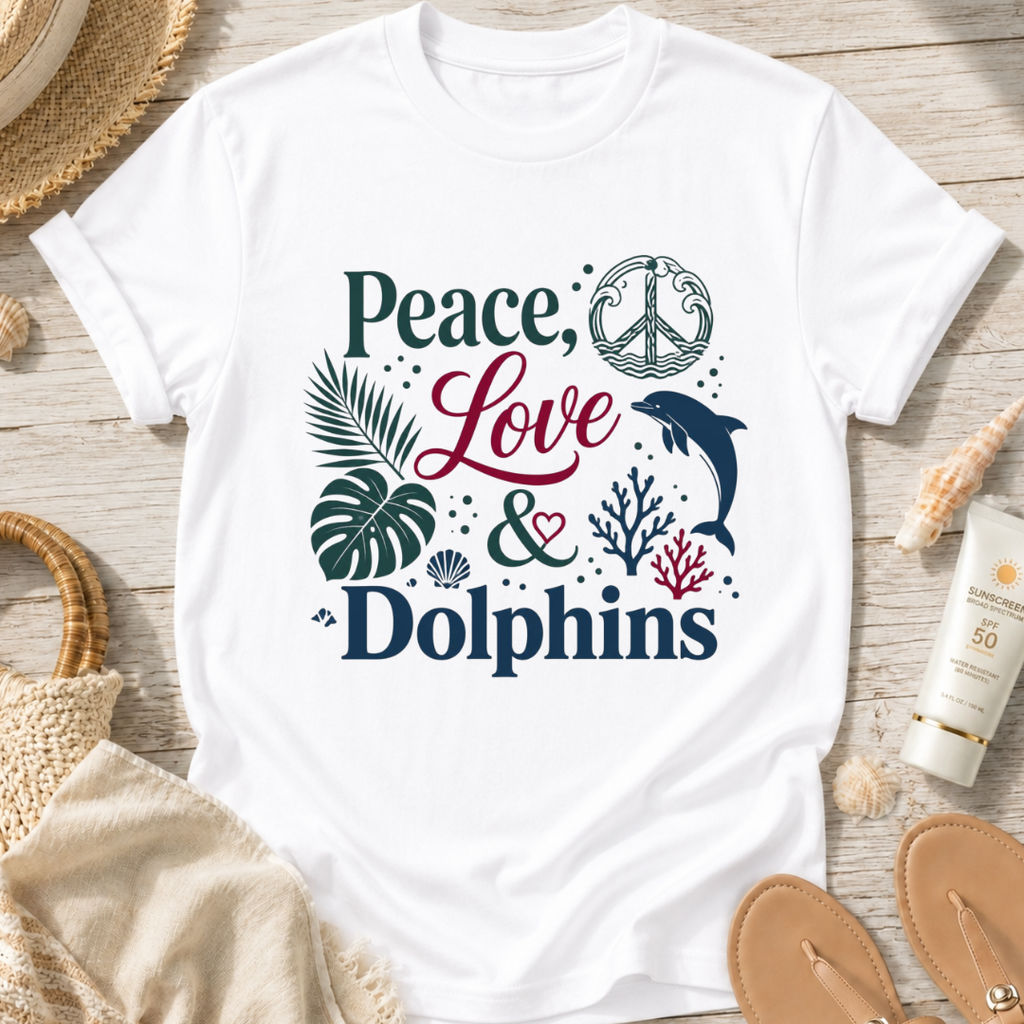 Peace, Love & Dolphins T-Shirt