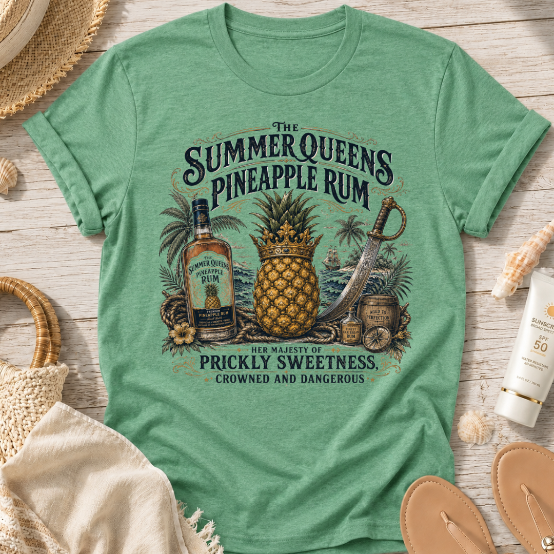 The Summer Queens Pineapple Rum Bottle T-Shirt