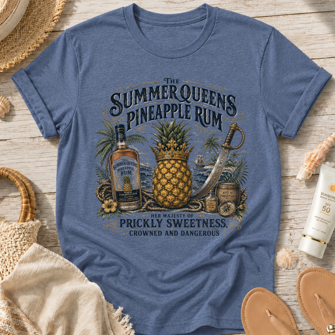 The Summer Queens Pineapple Rum Bottle T-Shirt