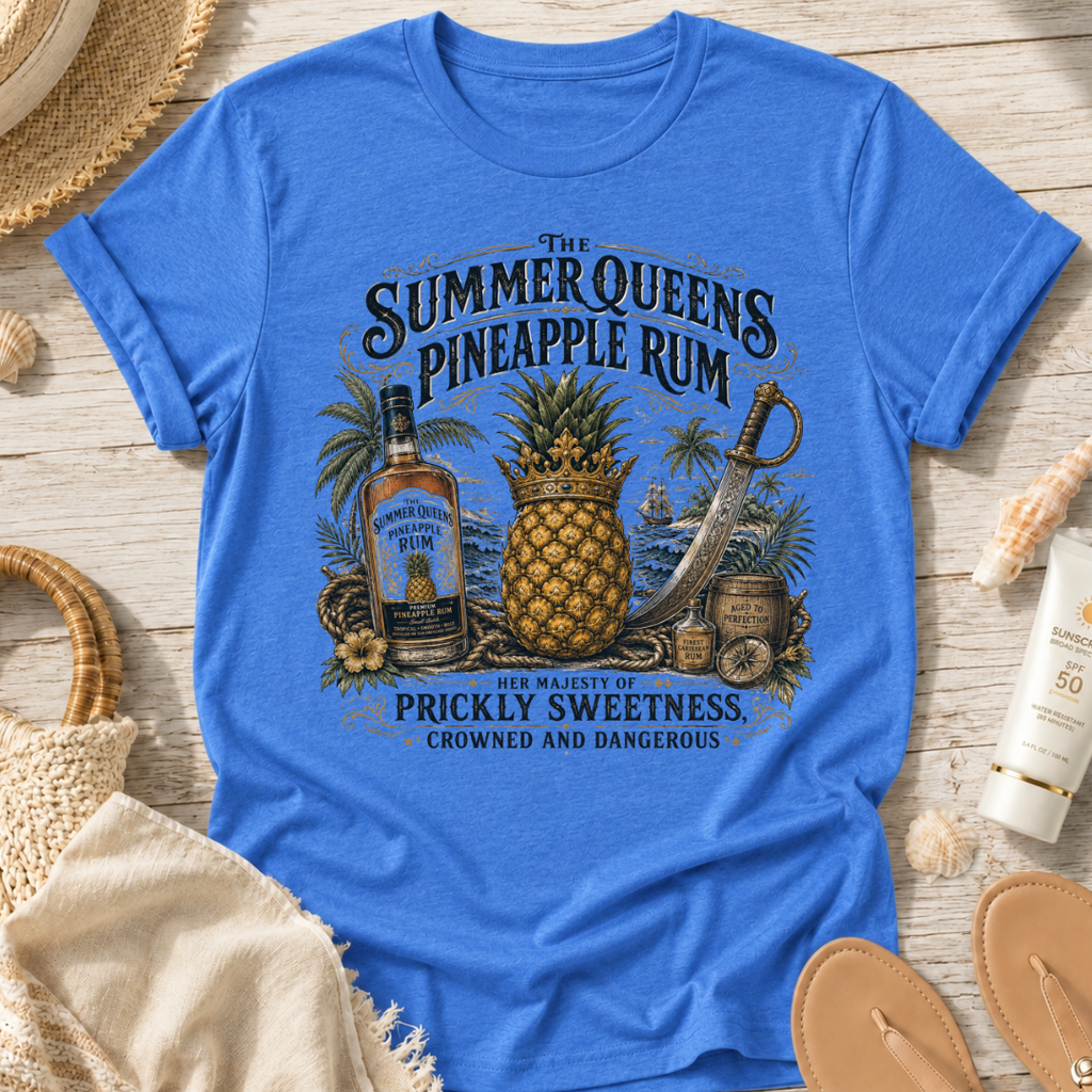The Summer Queens Pineapple Rum Bottle T-Shirt