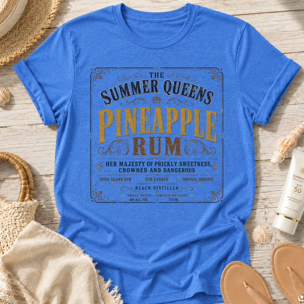 The Summer Queens Pineapple Rum Label T-Shirt