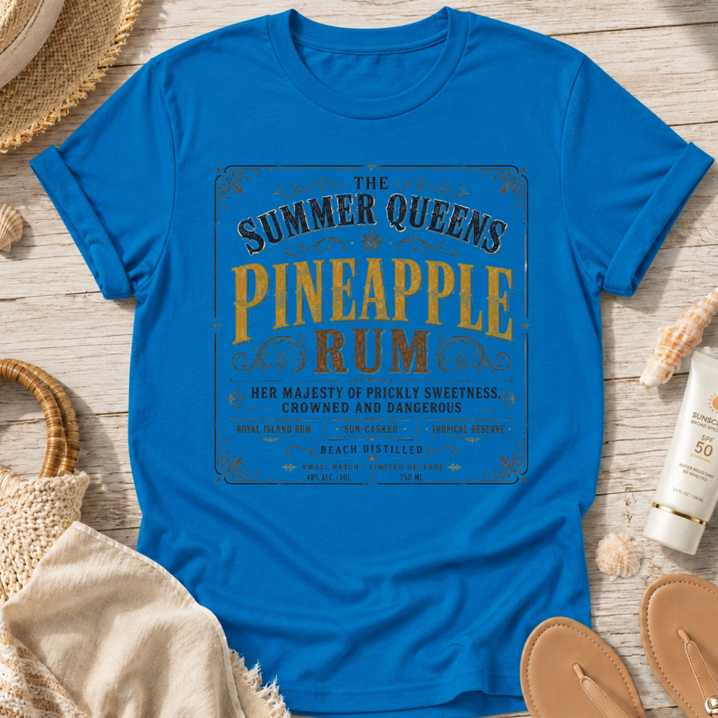 The Summer Queens Pineapple Rum Label T-Shirt