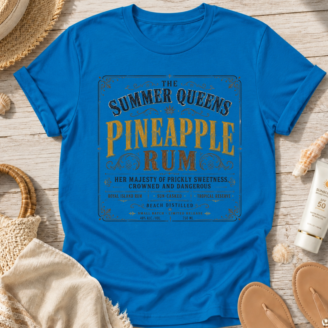 The Summer Queens Pineapple Rum Label T-Shirt