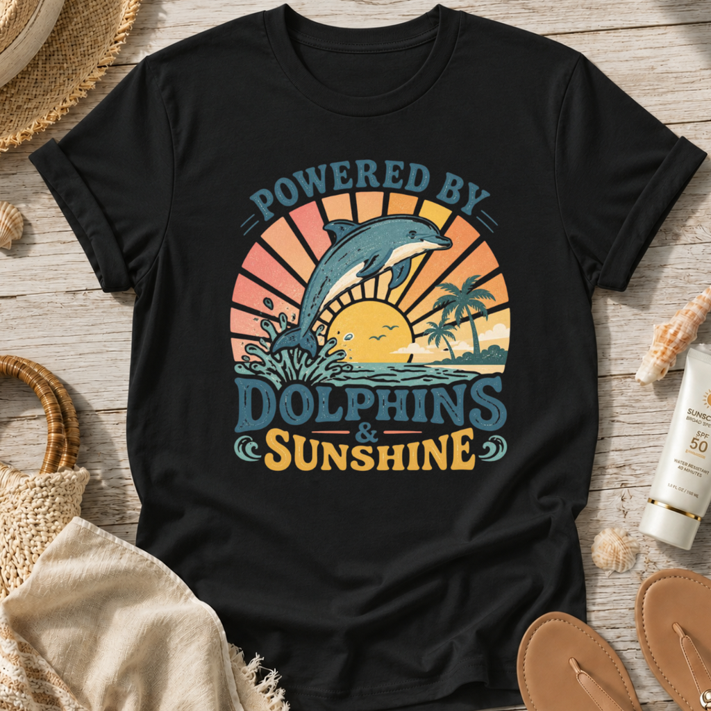 Powered By Dolphins & Sunshine T-Shirt
