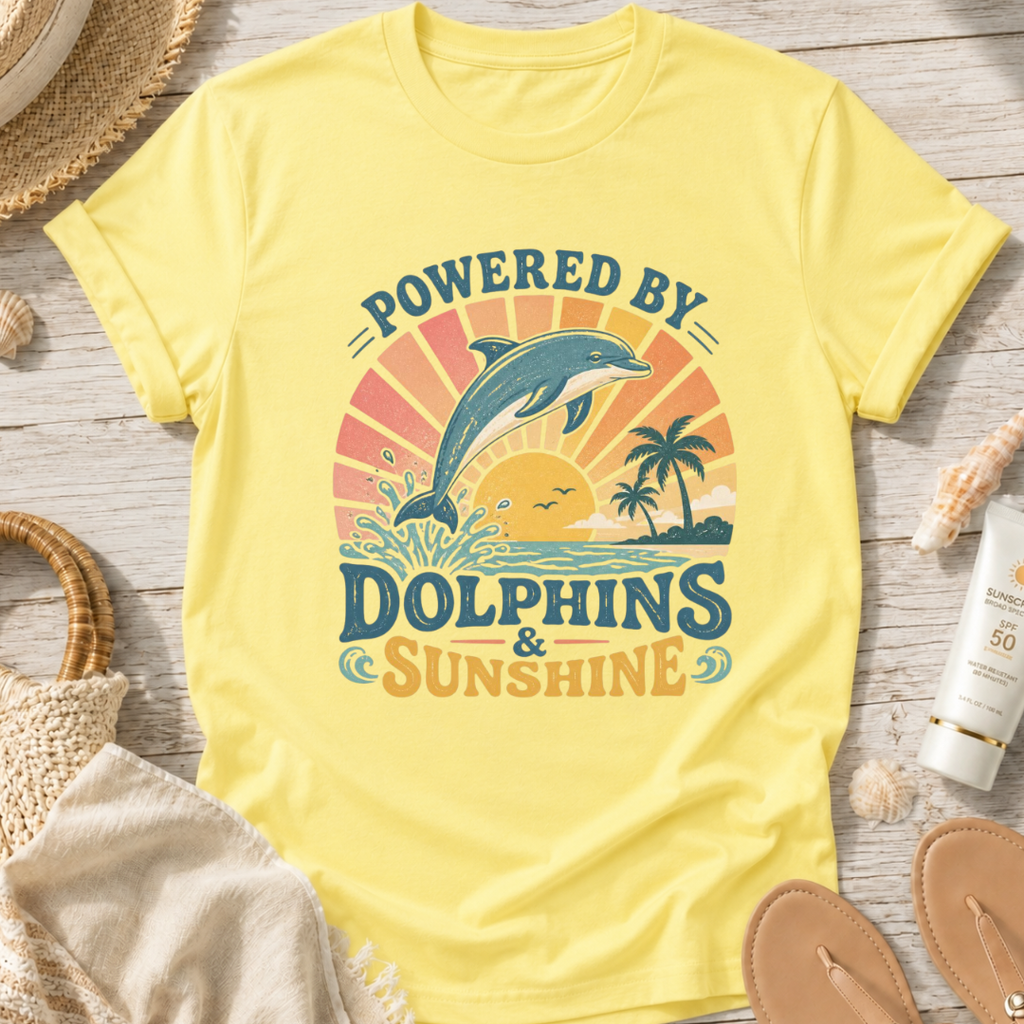 Powered By Dolphins & Sunshine T-Shirt