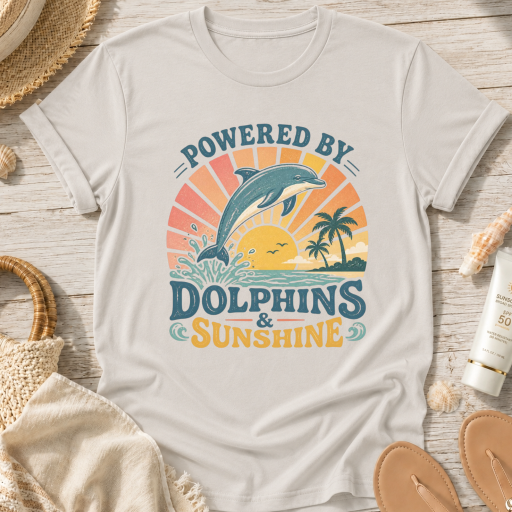 Powered By Dolphins & Sunshine T-Shirt