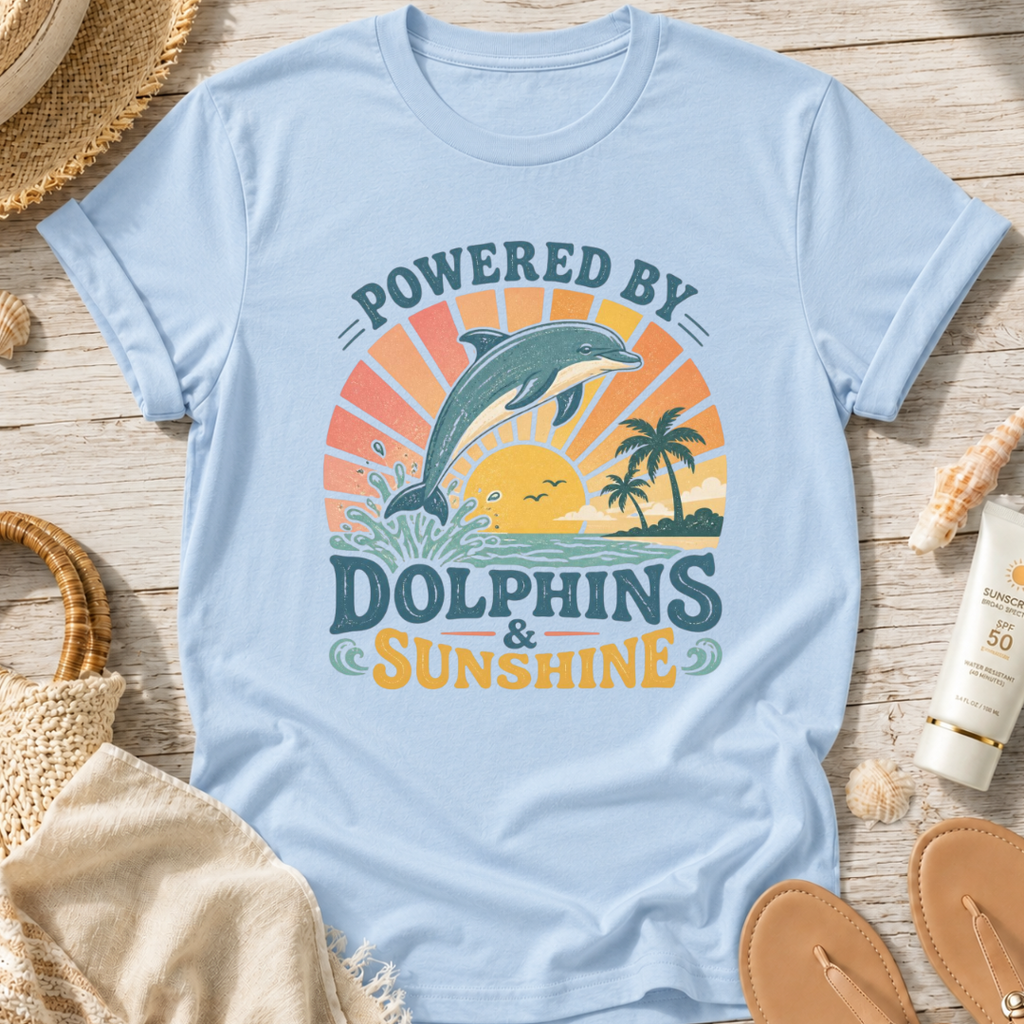 Powered By Dolphins & Sunshine T-Shirt