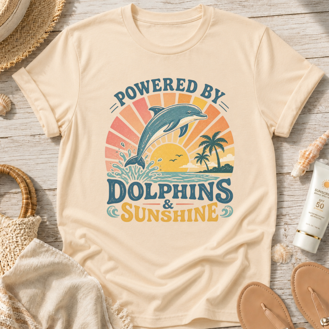 Powered By Dolphins & Sunshine T-Shirt
