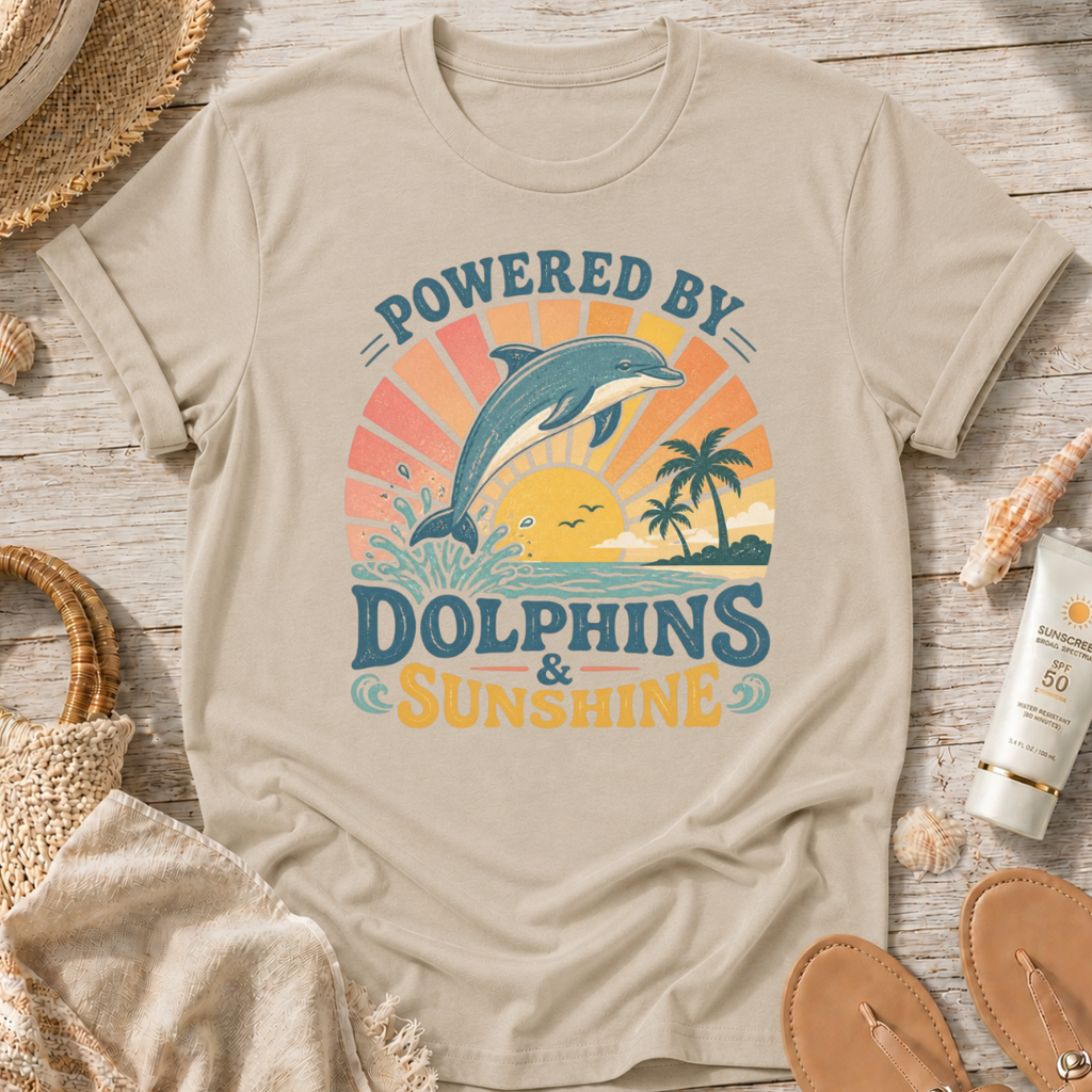 Powered By Dolphins & Sunshine T-Shirt