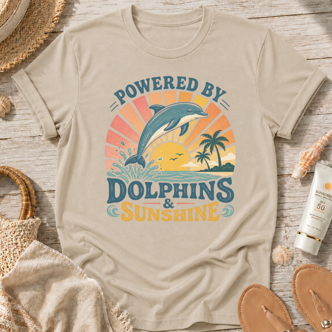 Powered By Dolphins & Sunshine T-Shirt