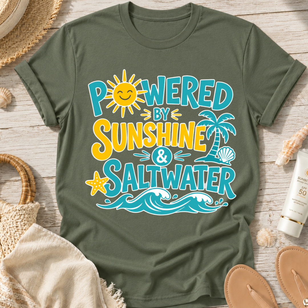 Powered by Sunshine & Saltwater T-Shirt