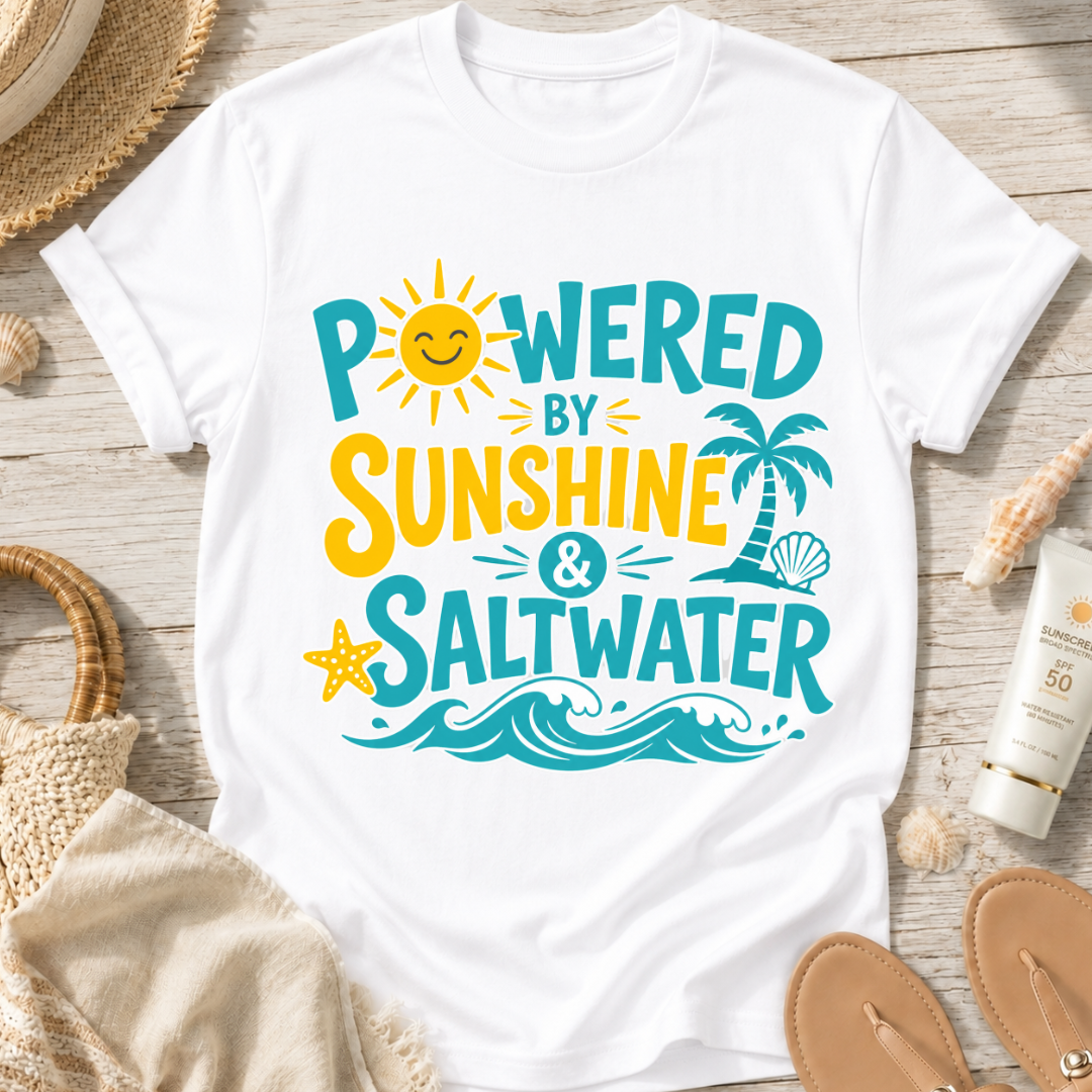 Powered by Sunshine & Saltwater T-Shirt
