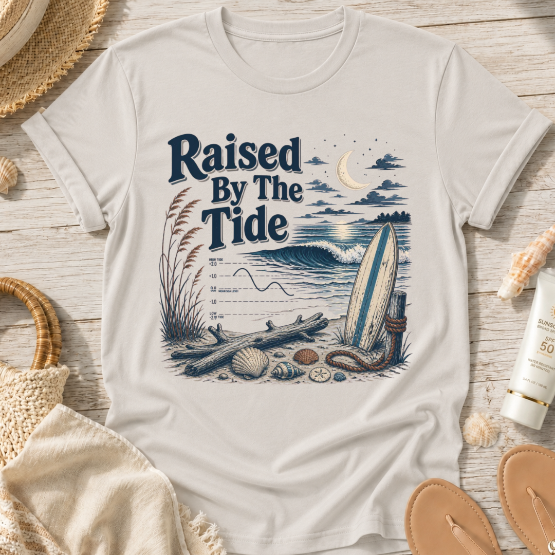 Raised By The Tide Beach T-Shirt