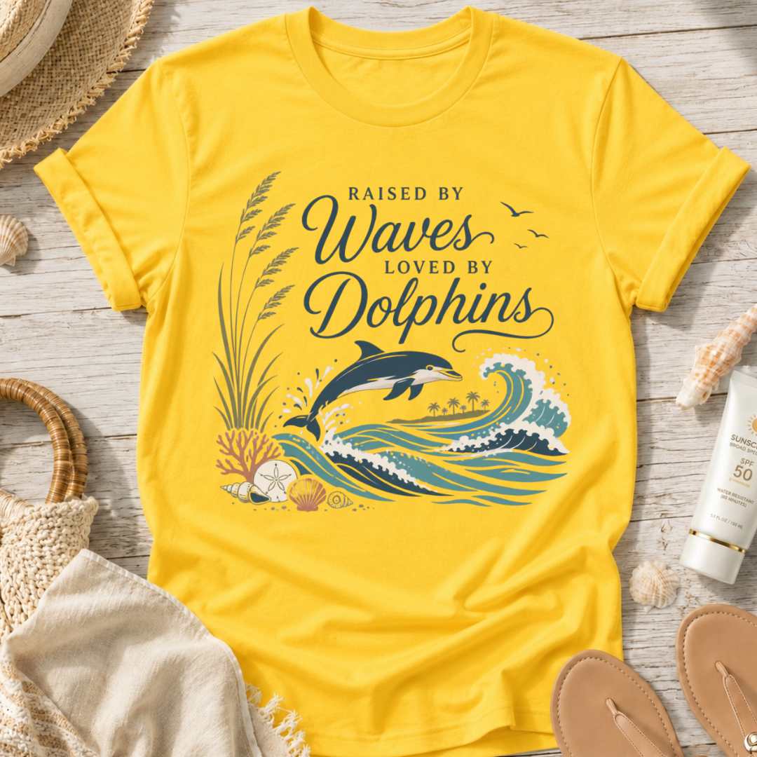 Raised by Waves, Loved by Dolphins T-Shirt
