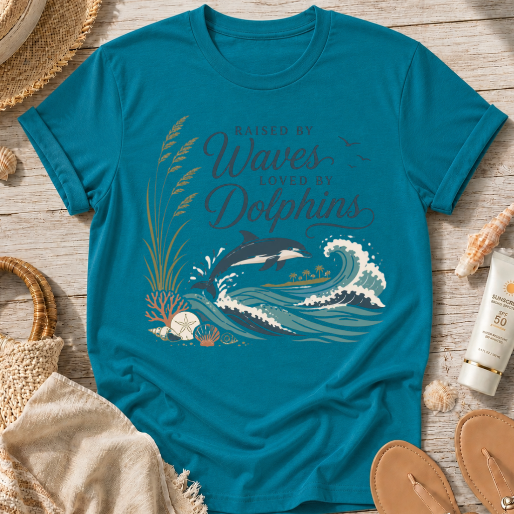 Raised by Waves, Loved by Dolphins T-Shirt