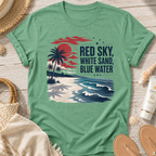 Red Sky, White Sand, Blue Water T-Shirt