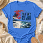 Red Sky, White Sand, Blue Water T-Shirt