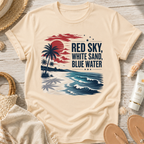 Red Sky, White Sand, Blue Water T-Shirt