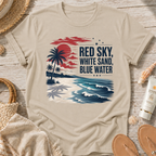 Red Sky, White Sand, Blue Water T-Shirt