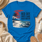 Red Sky, White Sand, Blue Water T-Shirt