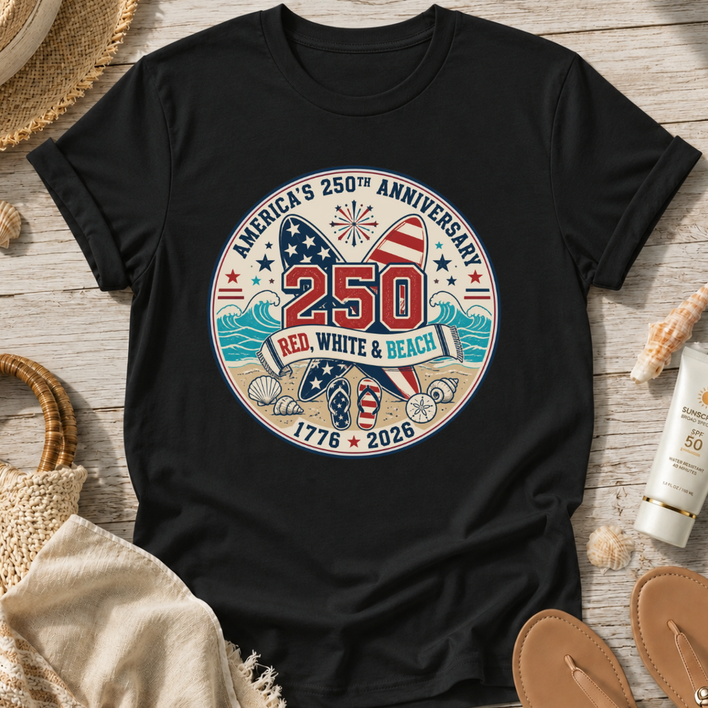 Red, White & Beach 250th Anniversary T-Shirt