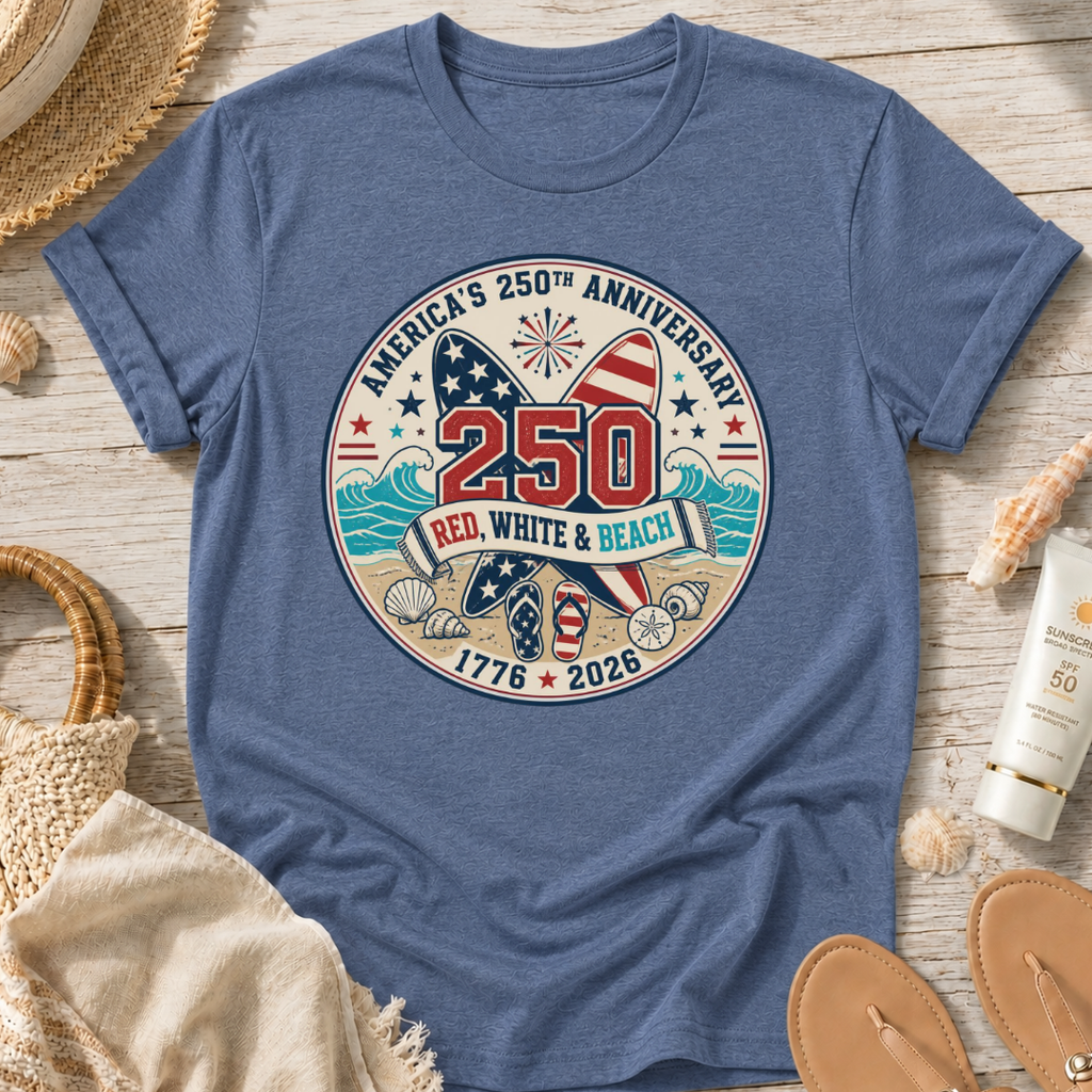 Red, White & Beach 250th Anniversary T-Shirt