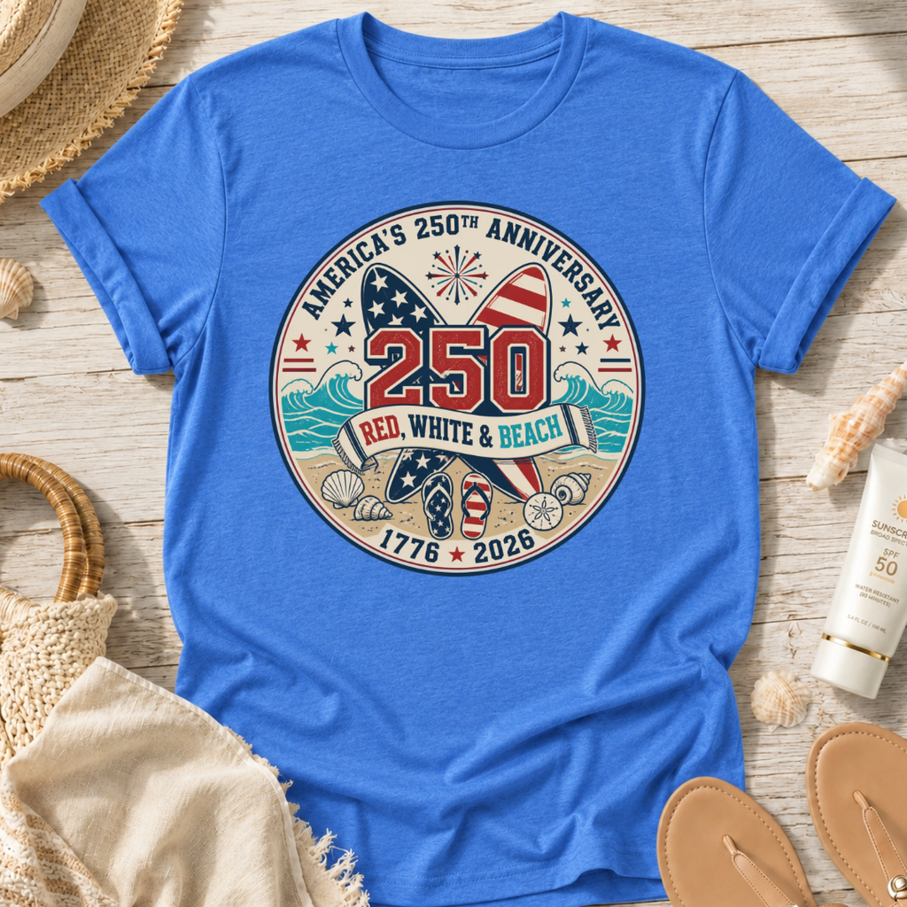 Red, White & Beach 250th Anniversary T-Shirt