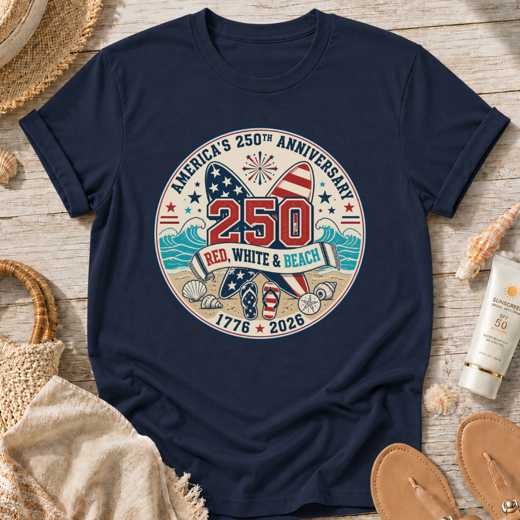 Red, White & Beach 250th Anniversary T-Shirt