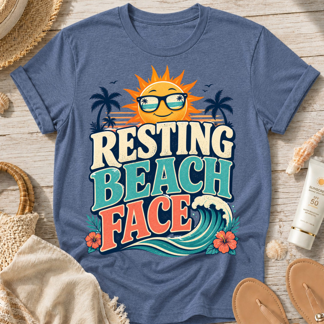 Resting Beach Face Sun T-Shirt