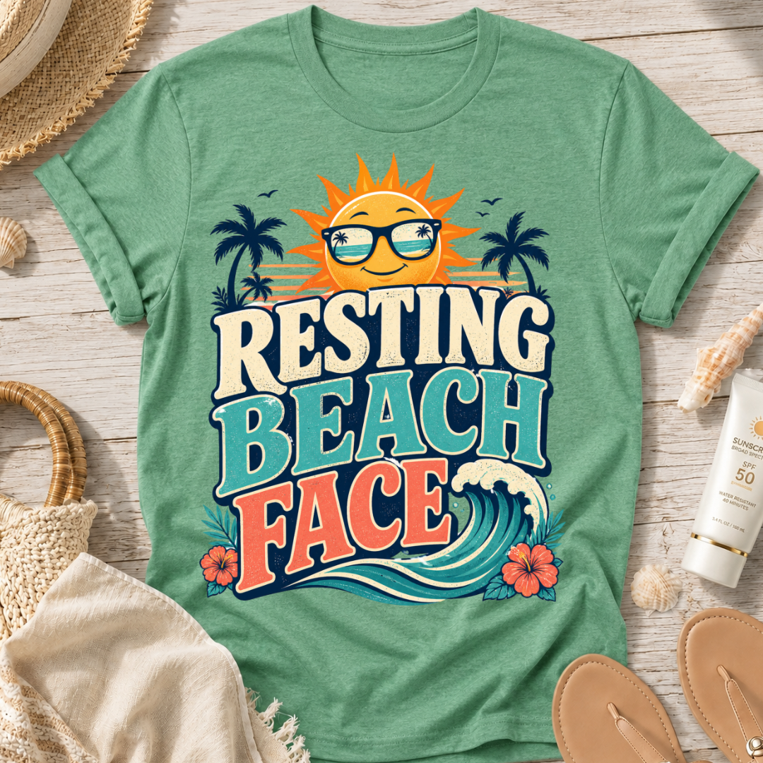 Resting Beach Face Sun T-Shirt
