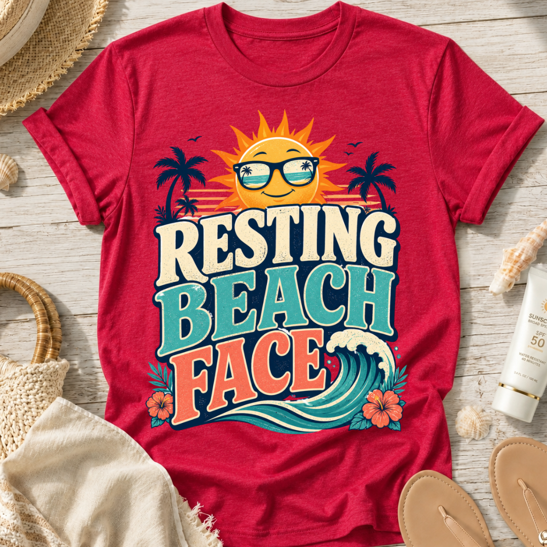 Resting Beach Face Sun T-Shirt