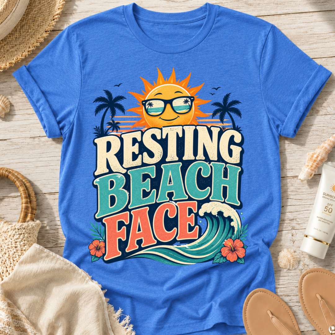 Resting Beach Face Sun T-Shirt