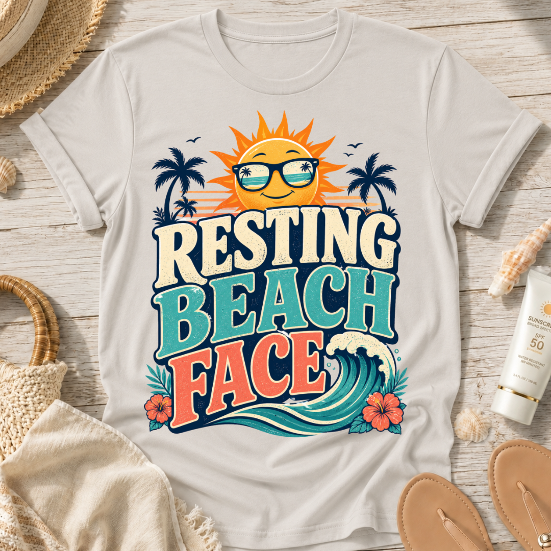 Resting Beach Face Sun T-Shirt