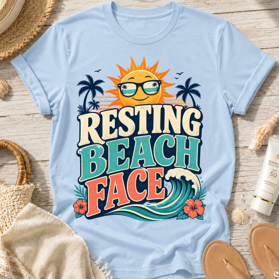 Resting Beach Face Sun T-Shirt