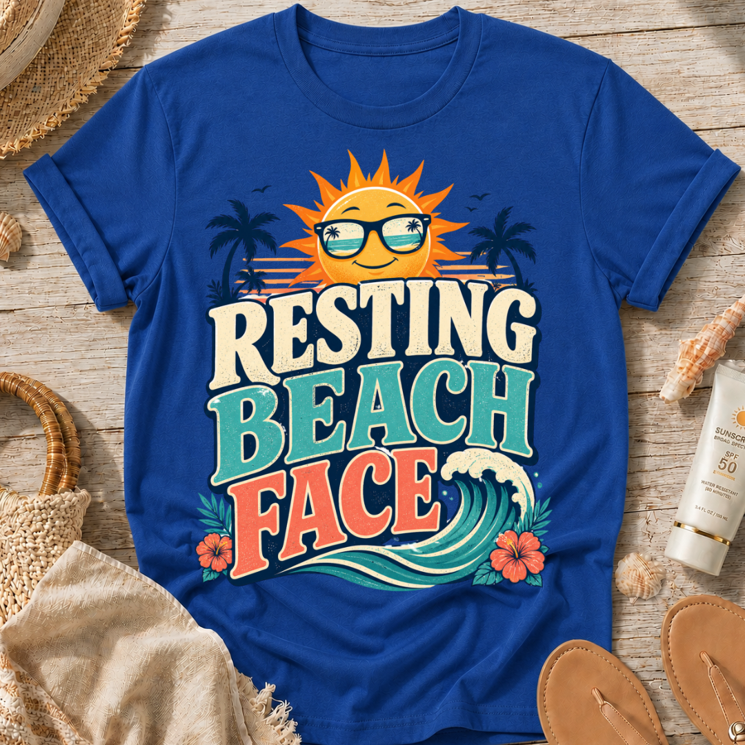 Resting Beach Face Sun T-Shirt