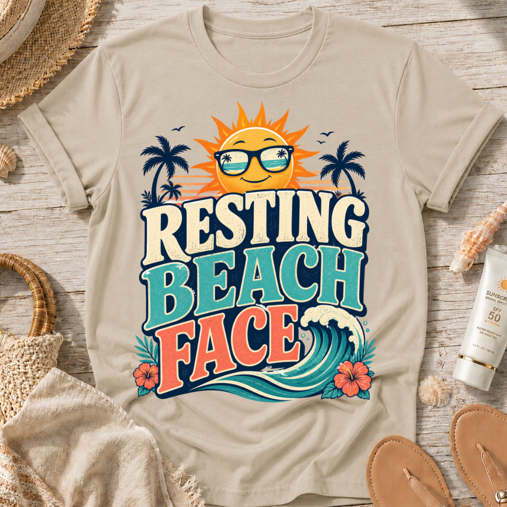 Resting Beach Face Sun T-Shirt