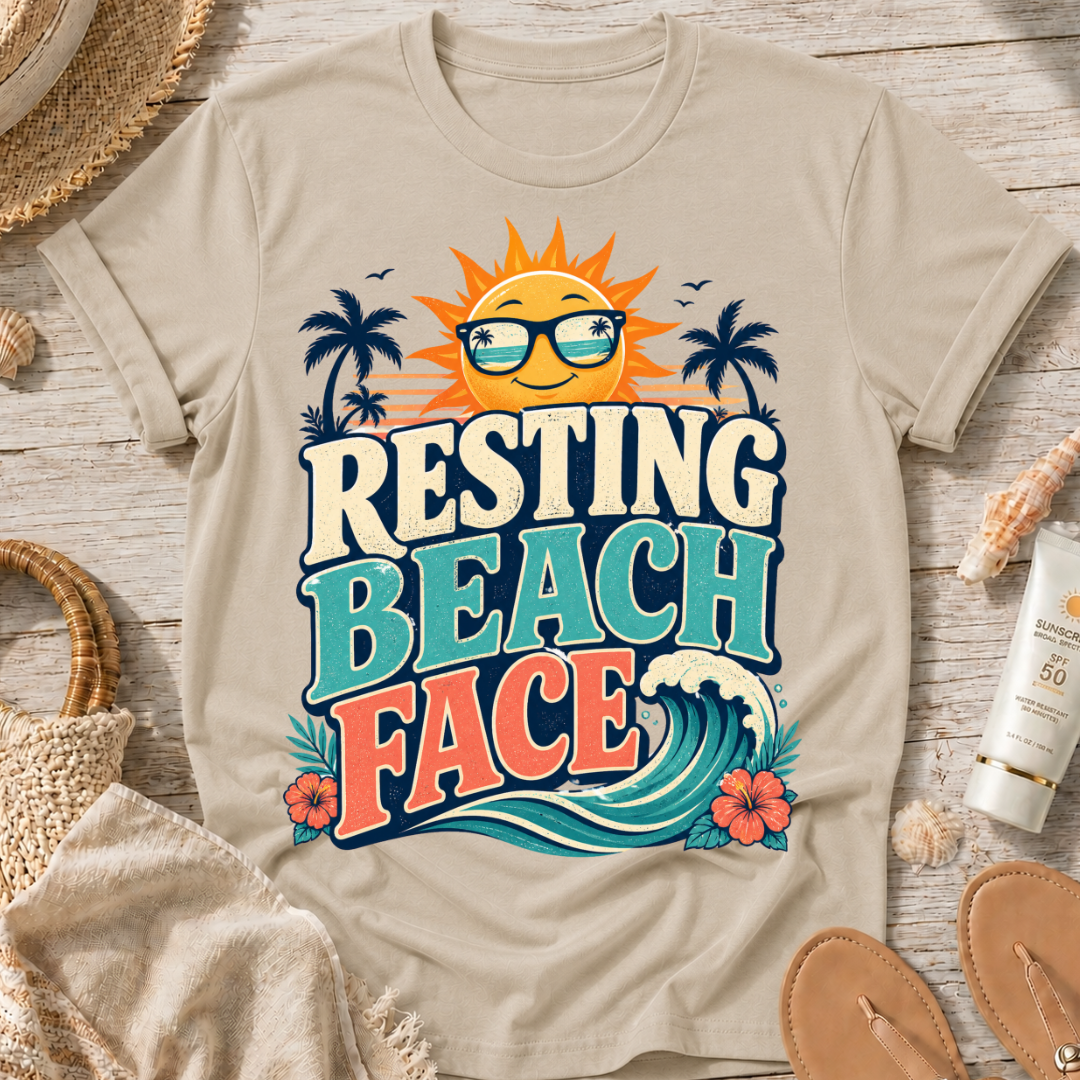 Resting Beach Face Sun T-Shirt