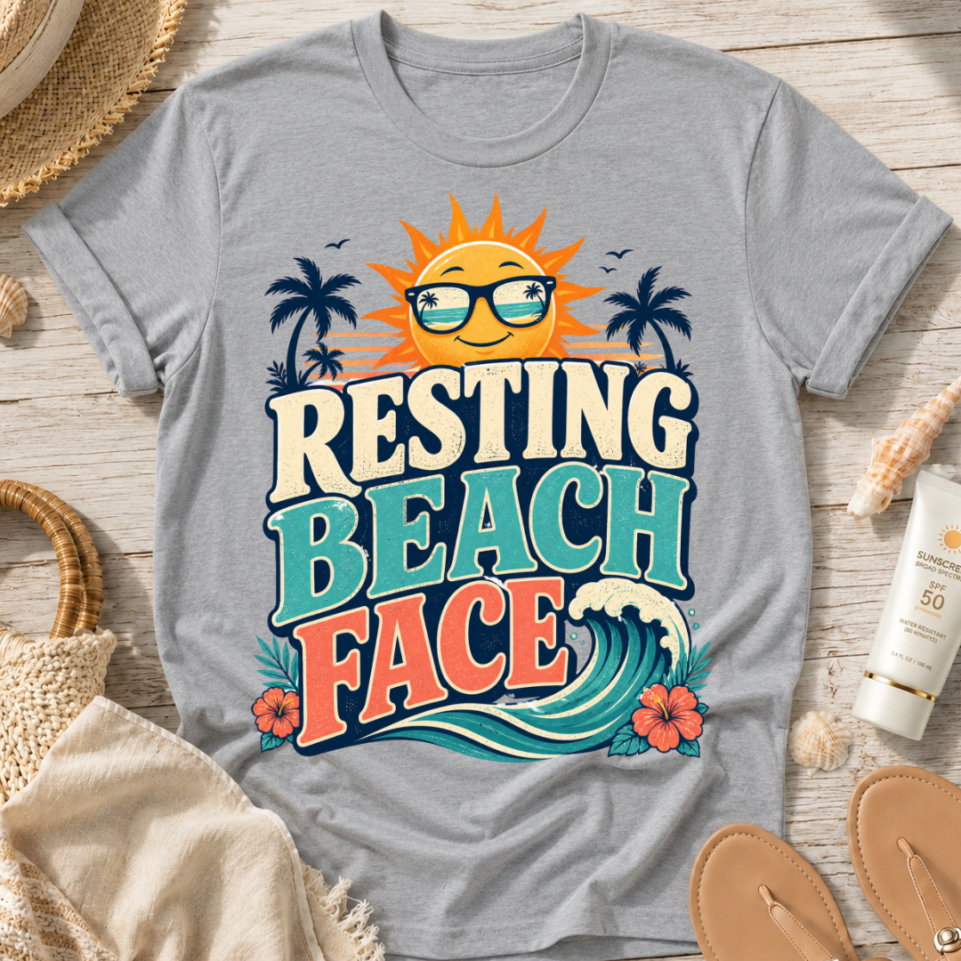 Resting Beach Face Sun T-Shirt