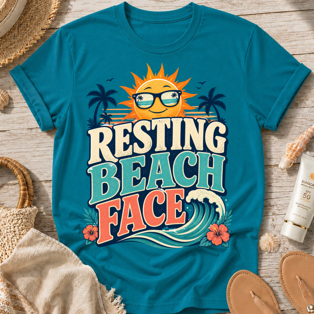Resting Beach Face Sun T-Shirt
