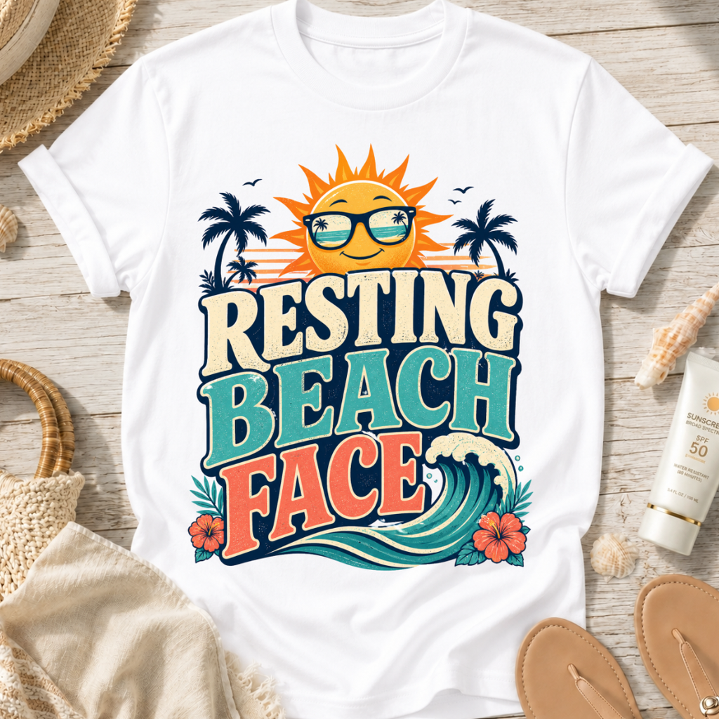 Resting Beach Face Sun T-Shirt