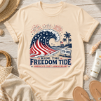 Ride the Freedom Tide Beach T-Shirt
