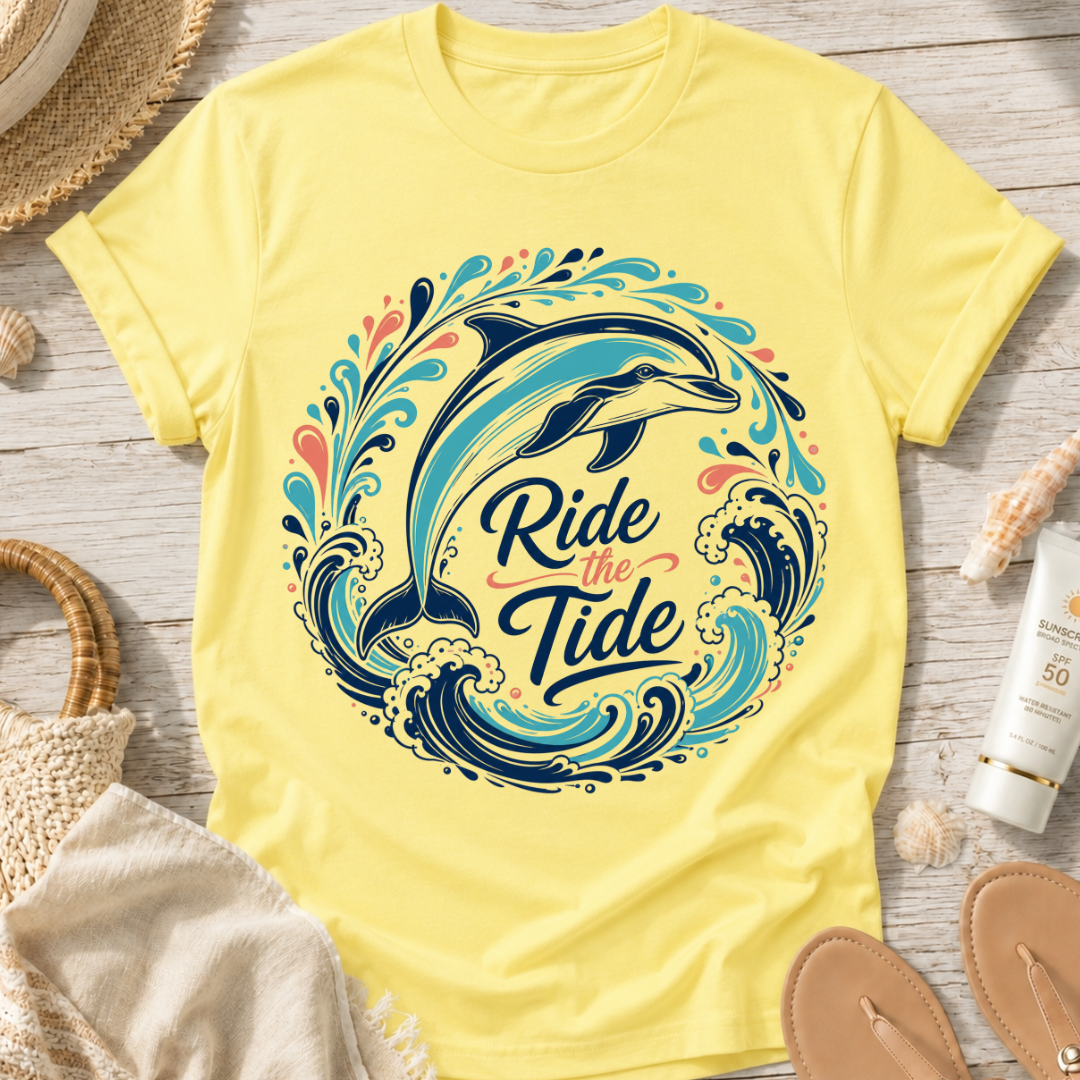 Ride the Tide Dolphin T-Shirt